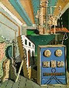 giorgio de chirico Metaphysical Interior with Biscuits oil painting artist
